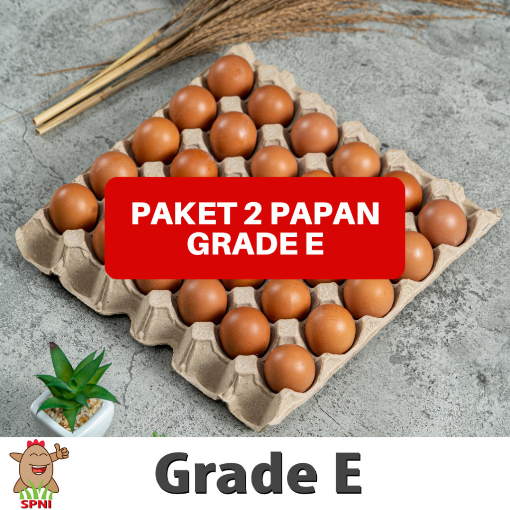 

Telur Ayam SPNI Kecil (Grade E 60 Butir) PAKET 2 PAPAN