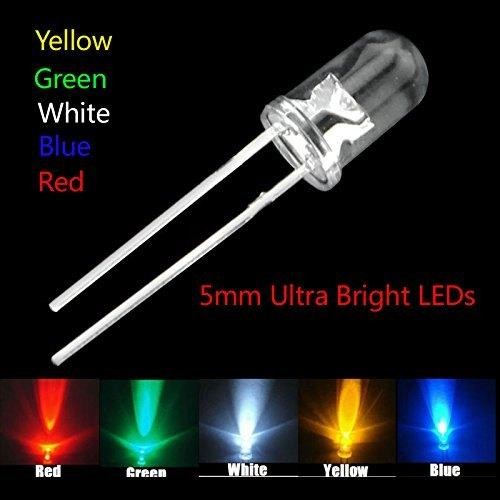 Lampu Dioda LED 5mm - RGB Biru Kuning Putih Merah Hijau 1 2 3 Warna Diode Flash Kecil Disco Layangan