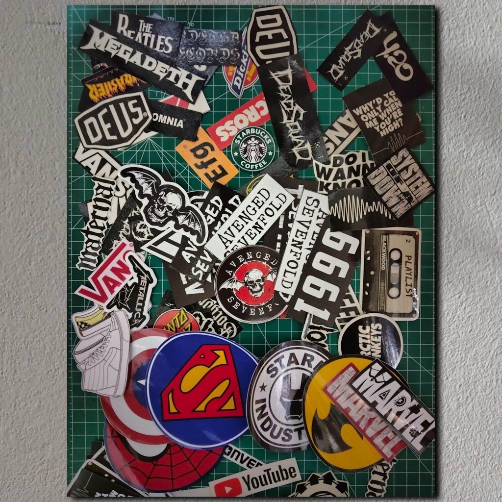 STIKER BRAND N BAND MIX 50 PCS