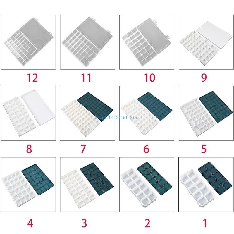 

A2BD Artist Paint Saver Palette Box Painting Storage Tray with Lid for Watercolor Acrylic Gouache Oil Paint Art Supplies