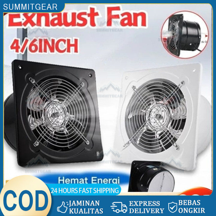 TMDZ-4 Inch Kipas Exhaust Ventilasi Dinding penyedot asap dapur kipas kamar mandi