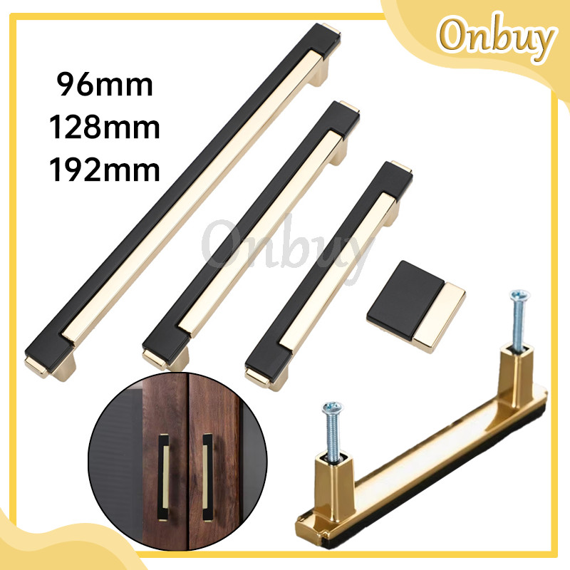 Emas Hitam Warna Handle Pintu Lemari / Handle Laci Stainless / Gagang Pintu Lemari