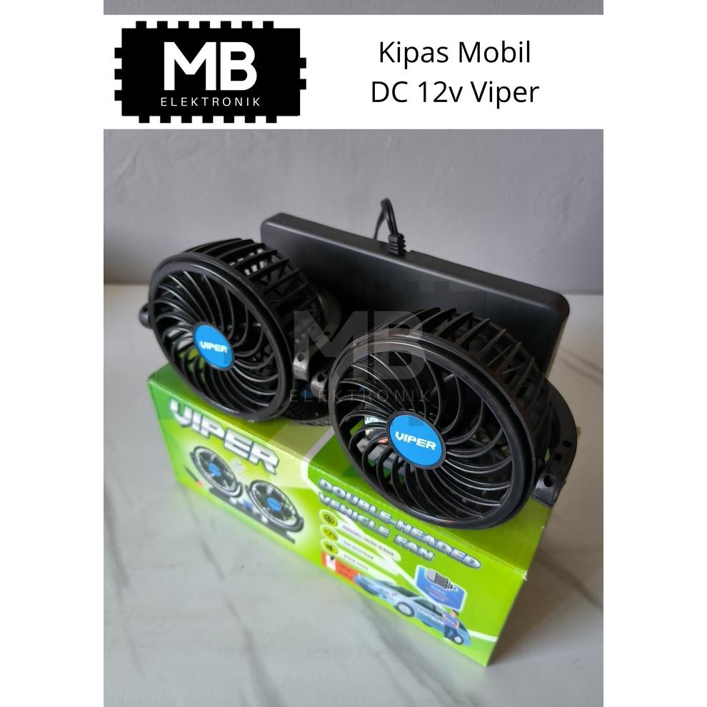 Fan Kipas Angin Mobil 12 Volt DC 2 Kepala - VIPER VPR 304