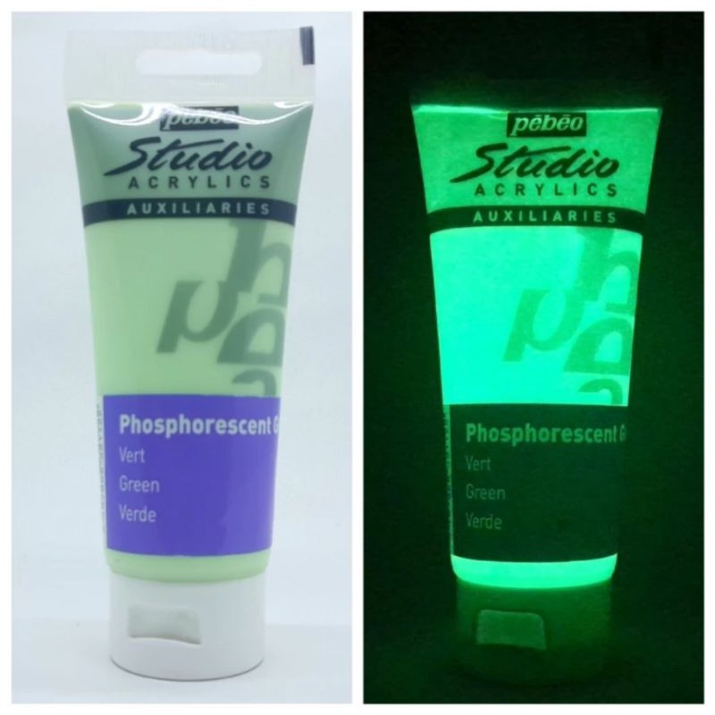 

COD Pebeo Glow In The Dark Acrylic Paint 100 ml Green