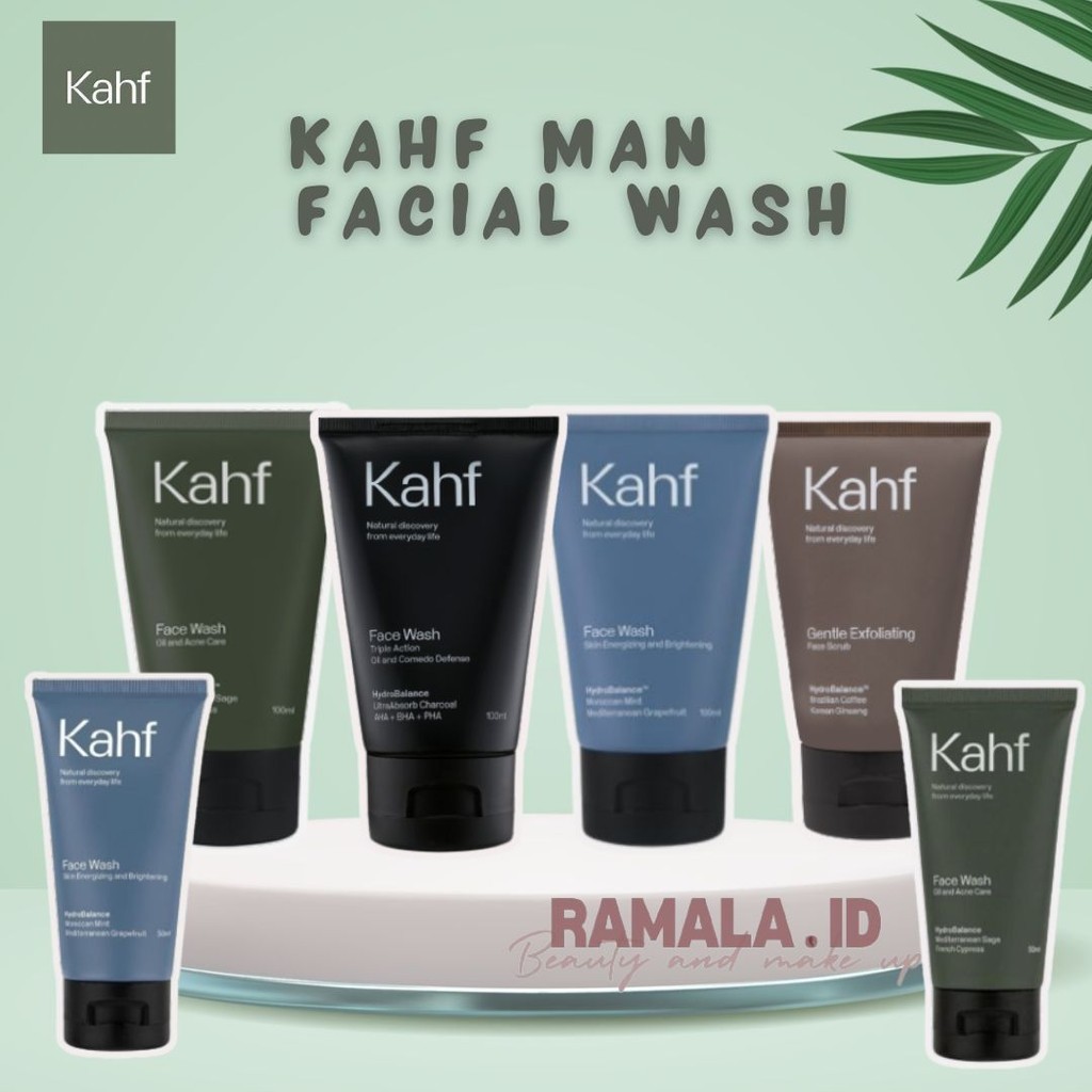 Kahf Face Wash Series  Man Facial Wash 50ml 100 ml Kahf Face Wash Series - Pembersih Wajah Pria