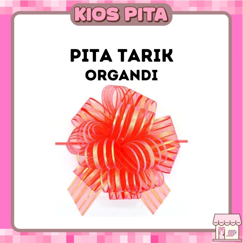 

Pita Tarik SALJU Organdi Kaca Serut Kain Metalik