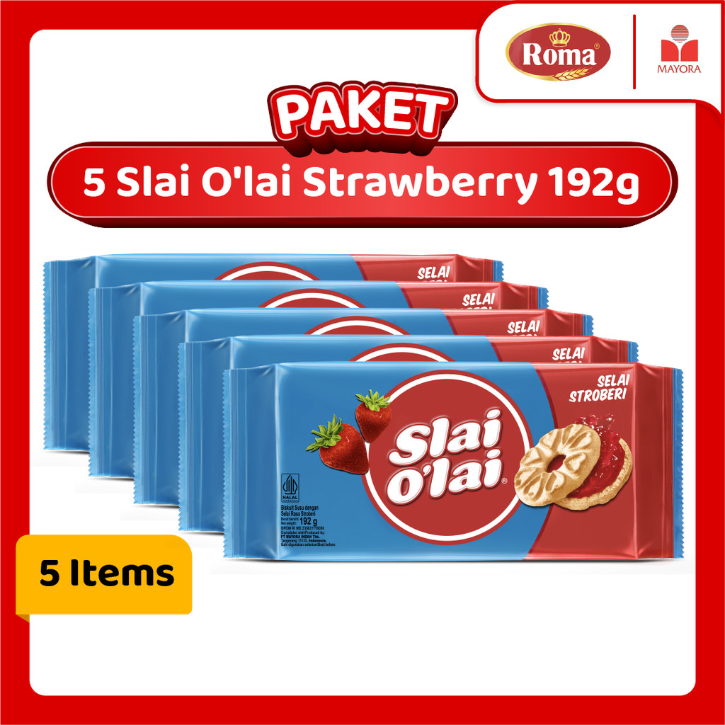 

Paket 5 Roma Slai O'lai Strawberry 192 Gram