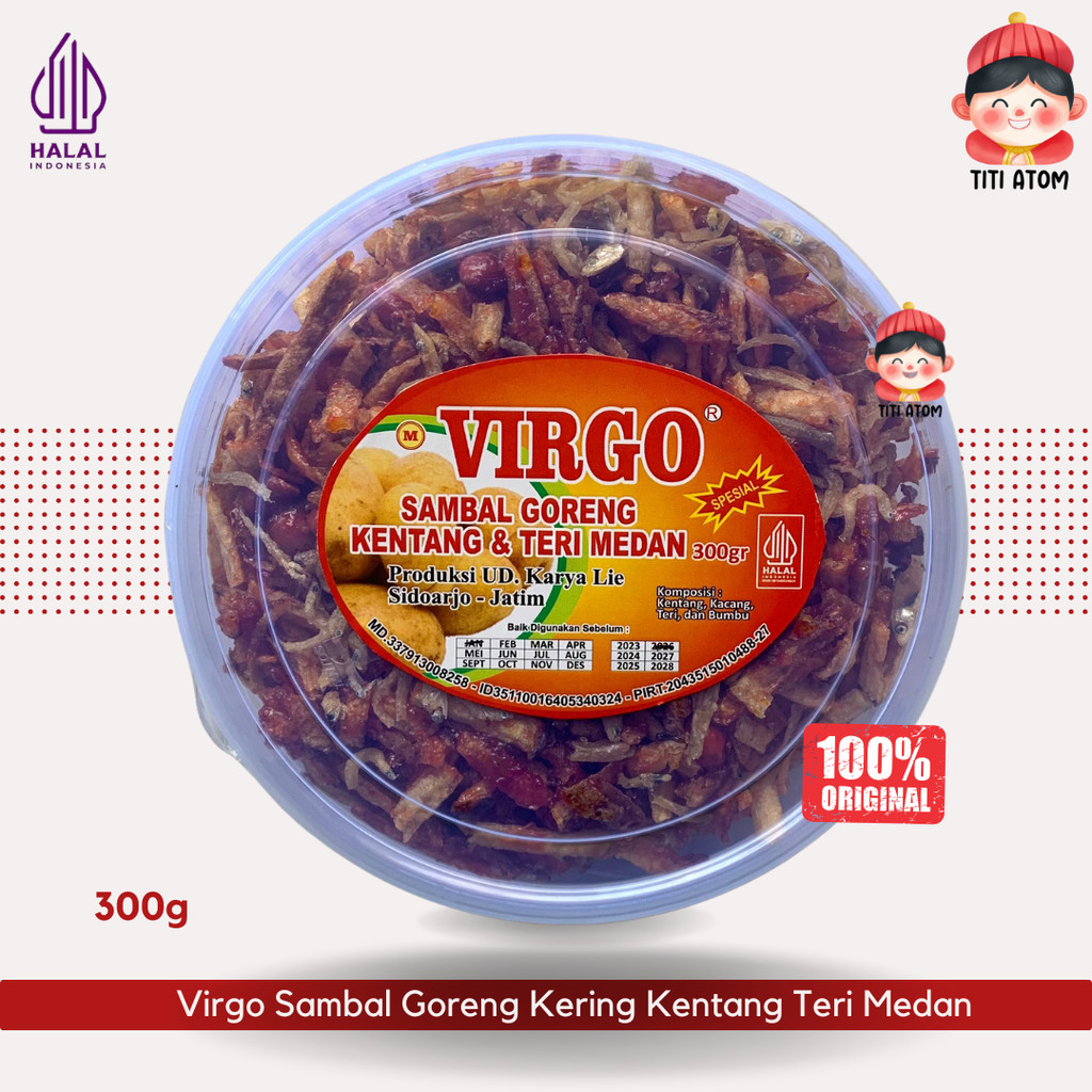 

Virgo Sambal Goreng Kering Kentang Teri Kacang Medan Toples 300g