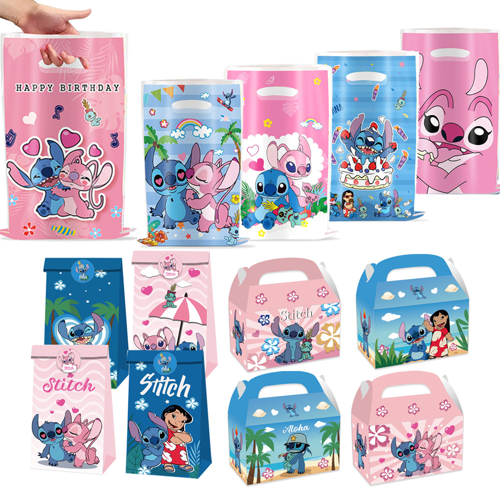 

Lilo Stitch Gift Bags Angel Stitch Paper Gift Boxes Goody Bag Candy Bag Party Favors Gift Stitch Party Decorations