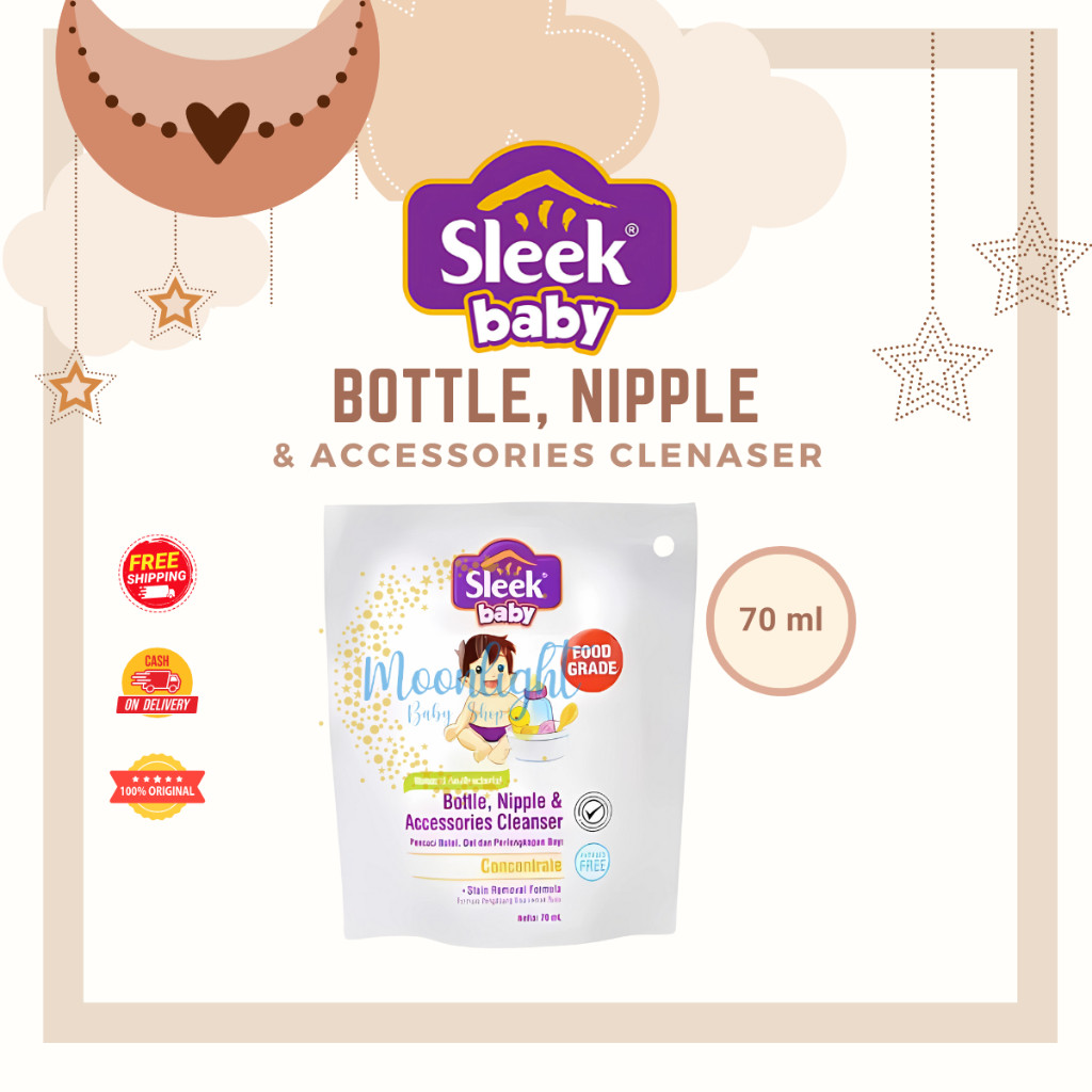 Sleek Baby Bottle, Nipple & Accesories Cleanser 70ml