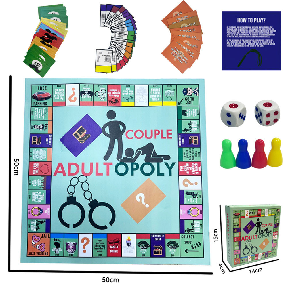 Adultopoly Board Game Couple Adult Opoly Board Game Relationship Card Game Couple Board Game Valenti