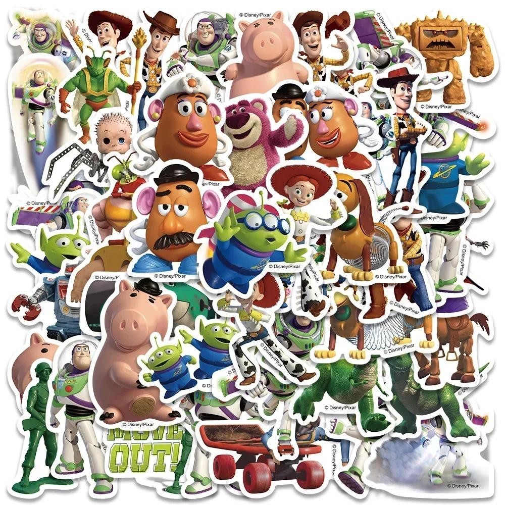 

50pcs Disney Toy Story Stickers Cartoon Cute Buzz Lightyear Alien Graffiti Decals For Kid Laptop Scrapbook Luggage Diary Sticker