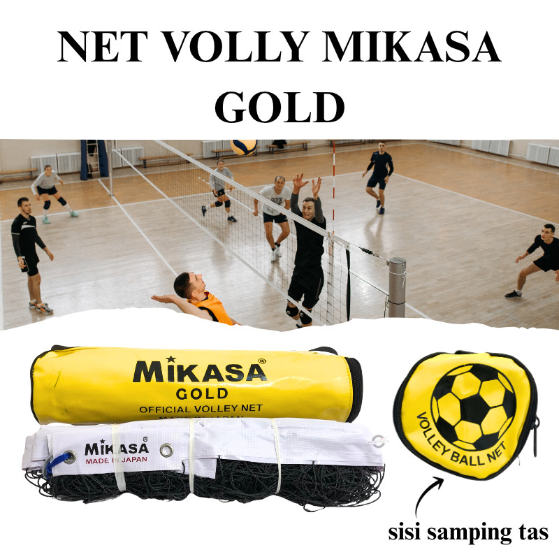 Net Voli Mikasa Gold / Jaring Net VolleyBall Mikasa / Net Lapangan Voli Mikasa Gold Made In Japan
