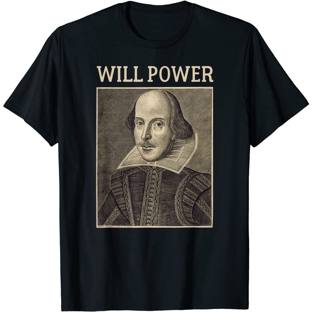 Baju Kaos Dewasa Shakespeare Will Power Literature Vintage Shakespeare