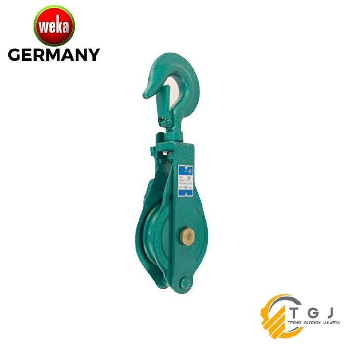 Weka Germany Snatch Block 4 Ton Sheave 8 Inch Diameter Tali 22mm Alat Pengangkat Berat
