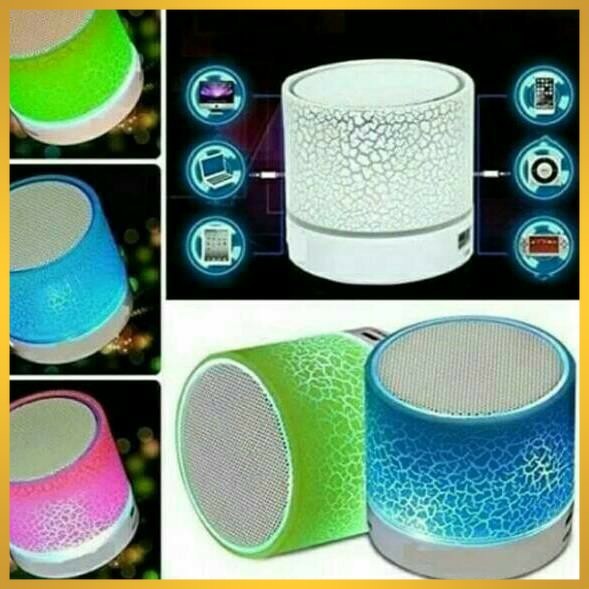 Speaker Bluetooth Lampu Retak Music support USB Flashdisk