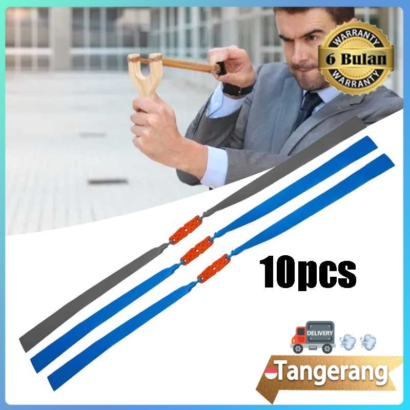 10pcs Tali Ketapel / Karet Ketapel Siap Pakai / Karet Flat Band / Tali Ketapel Ukuran 0.45-0.80mm