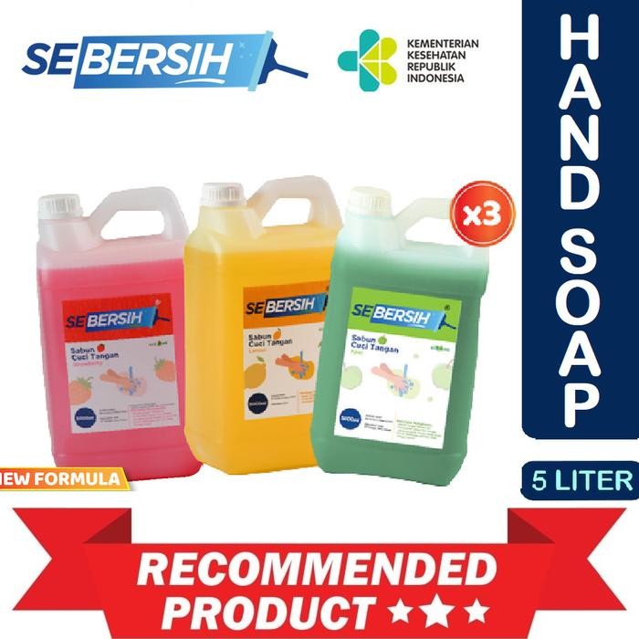 Sabun Cuci Tangan 5 Liter HAND SOAP PREMIUM Antibacteria Aroma Mewah - Strawberry-5L