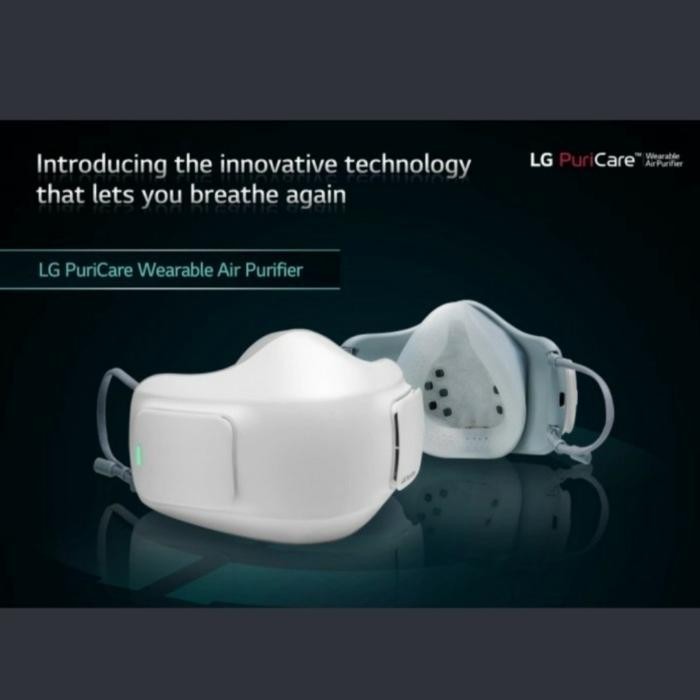 Mask Wearable Air Puricare Masker LG Purifier HEPA Filter Original - Putih