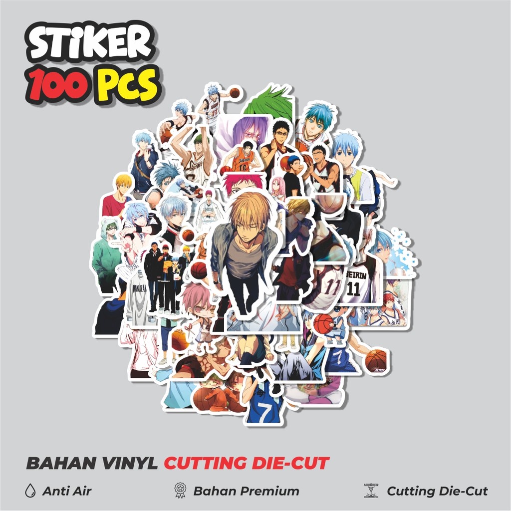 

Terbaru! 50 pcs Stiker Anime Series Kuroko's Basketball Character Mix 2 Dekorasi Lucu Kreatif untuk Notebook, Skateboard, HP