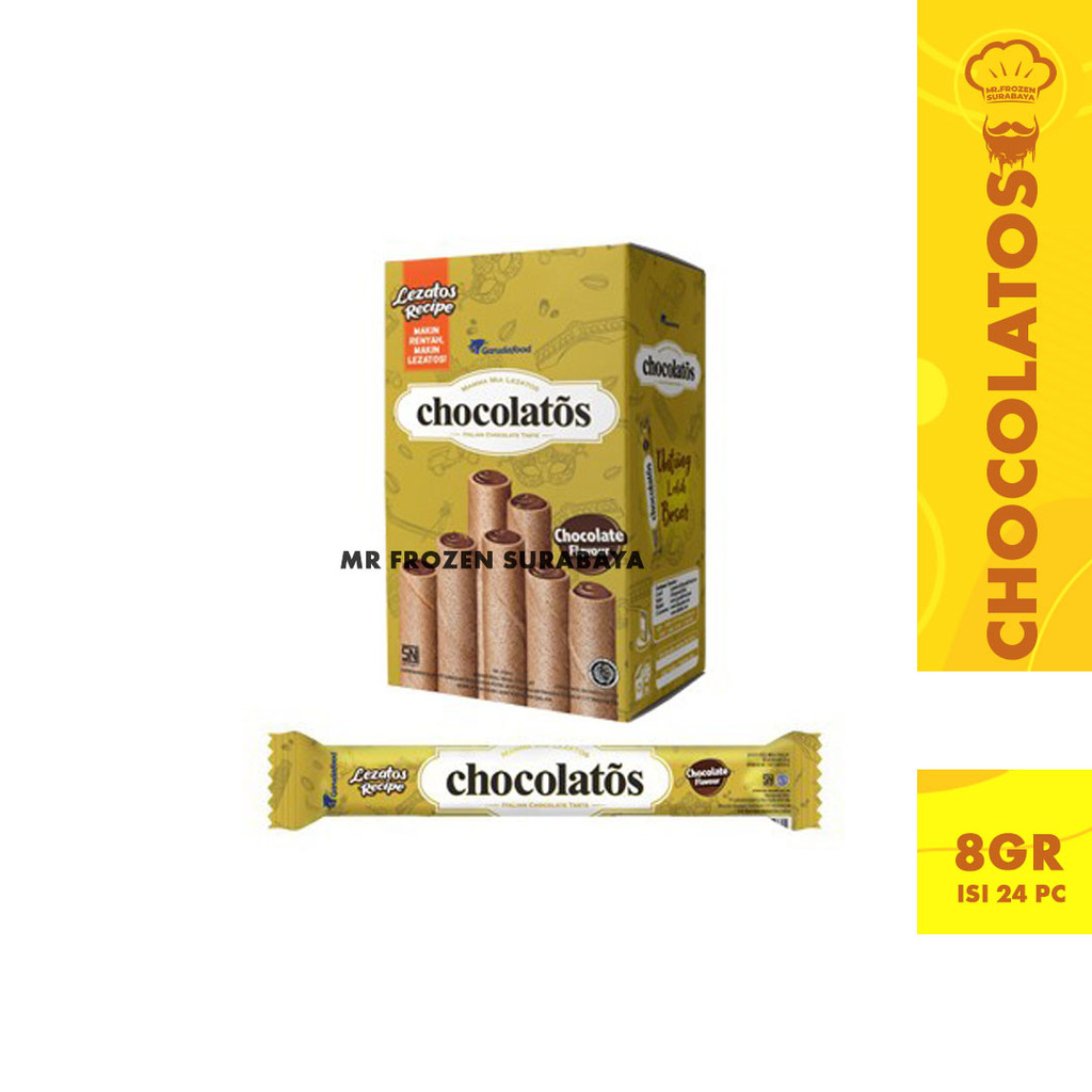 

Chocolatos Classic Dark Choco Vanilla Cheese Wafer Roll - Netto 24 bks x 8gr