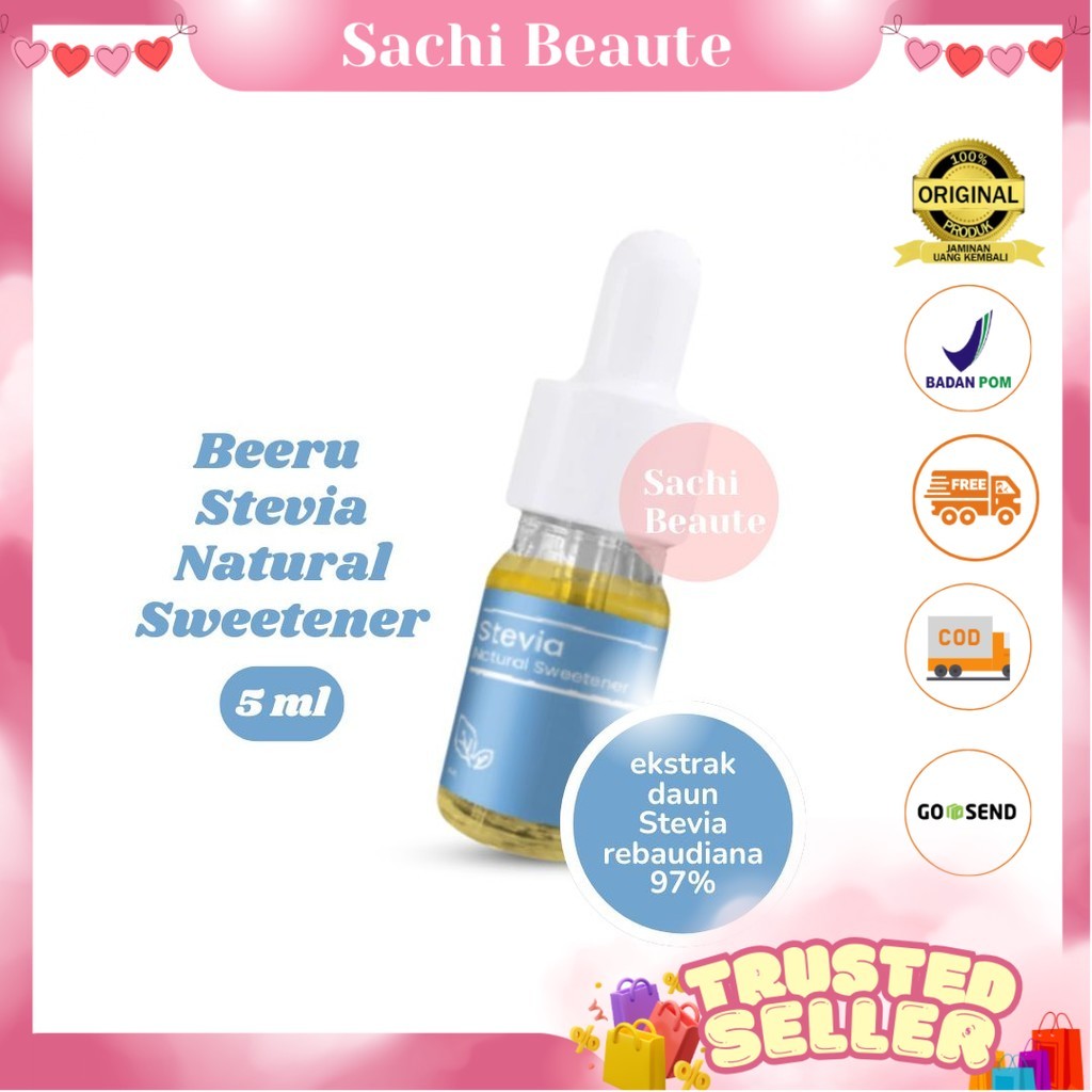 

Beeru Stevia Natural Sweetener - 5mL pemanis alami halal