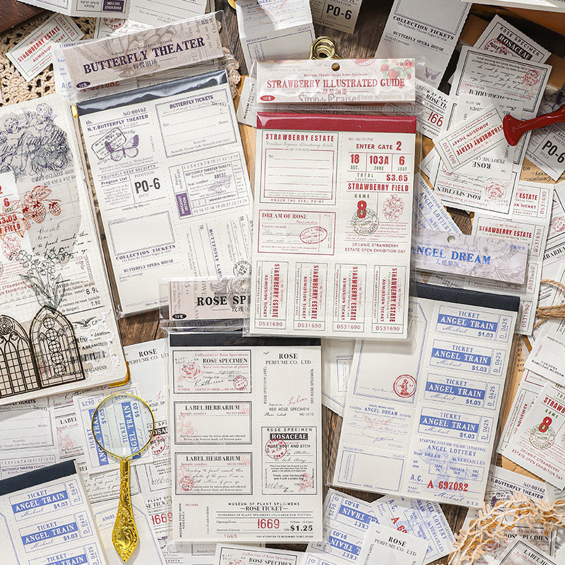 

50 pcs Vintage material paper Planner DIY Hand Account Scrapbooking handmade Diary Album Junk Journal Supplies