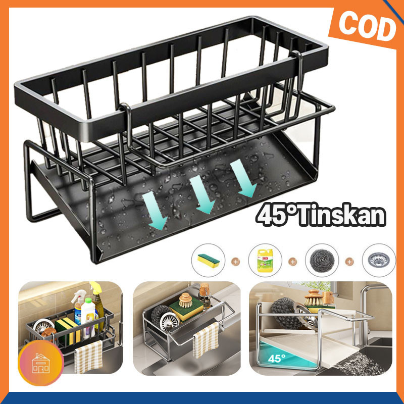 Tempat Spon Dapur Rak/ Sabun Wastafel Rak Sponge / Rak Dapur Stainless Rak/Stainless Rak Piring Stai