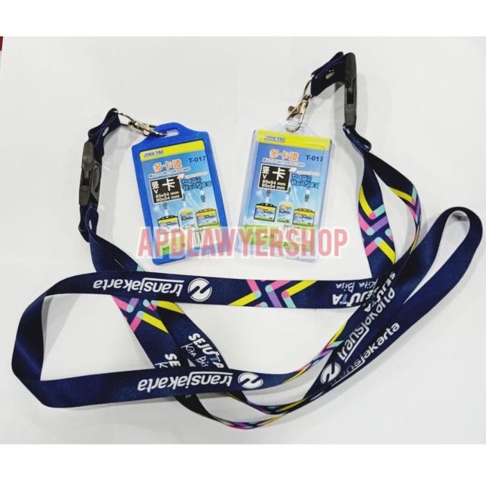 

Promo Name Tag ID Card Holder 2 Sisi Plus Tali ID Card TRANSJAKARTA PRINTING