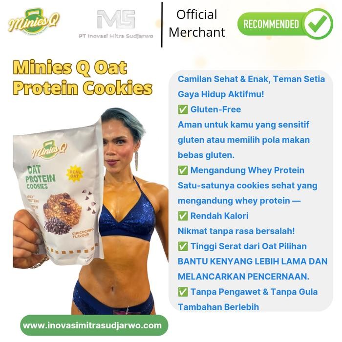 

oats protein Minies Q Cemilan Sehat Healthy Snack Makanan Diet Mix Fruit cookies Gluten Free - Corn Flakes