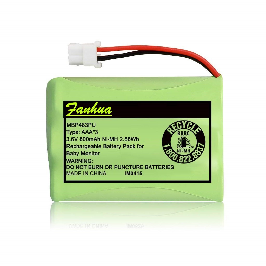 3.6V Battery For VTech VM312 VM3251 VM3252 -61 Baby Monitor Motorola Newer 800mAh Version: MBP33S MB