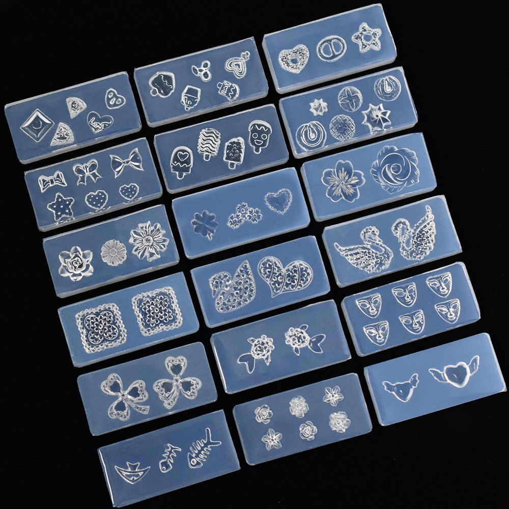 

SNASAN 3D Acrylic Nail Mold For Nail Art Decorations Silicone Molds Templates Pattern Mould DIY