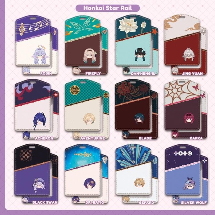 

BEST~[Terlaris] AKKY02 Honkai Star Rail PU Card / Pass Holder (FREE plain Lanyard) - Silver Wolf