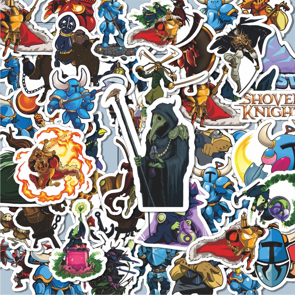 

100PCS Lucu Stiker Game Series Steam Shovel Knight Stiker Aesthetic Stiker Anti Air Stikers Berperekat Waterproof sticker decal buat Motor Helm Buku Journal Koper Casing HP Laptop Botol Minum Hadiah anak