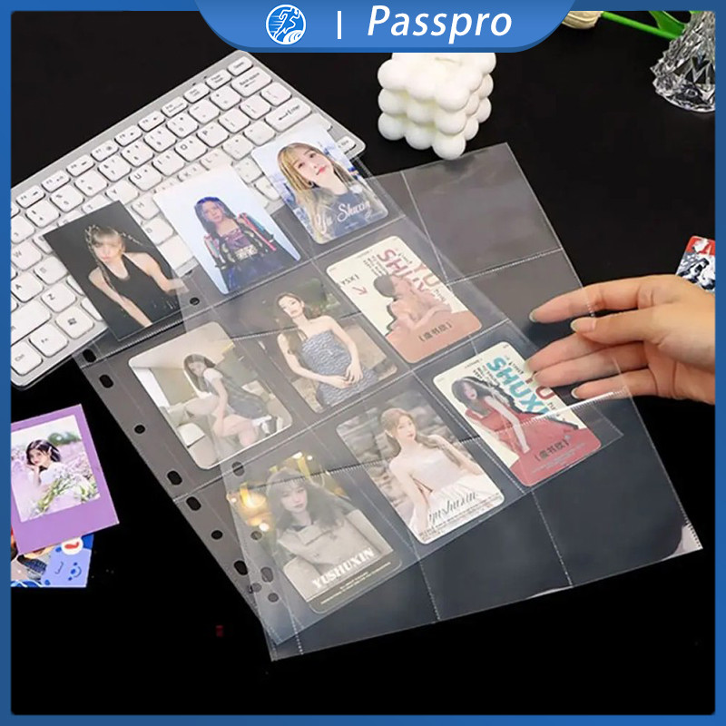 

10pcs A4 Sleeve Binder 9p Sleeve Photocard Sheet Protector Card Collection Album Pages Pp Pocket Folio
