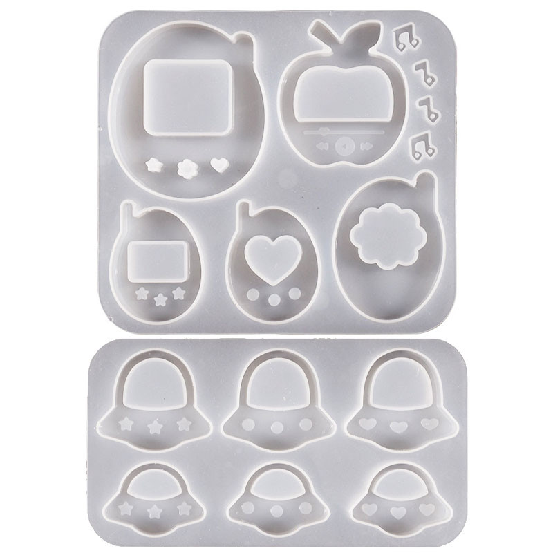 

Kawaii DIY Spaceship Quicksand Pendant Keychain Resin Epoxy Jewelry Molds for Decoration Crafts Jewelry Mold Bag Pendant Crafts