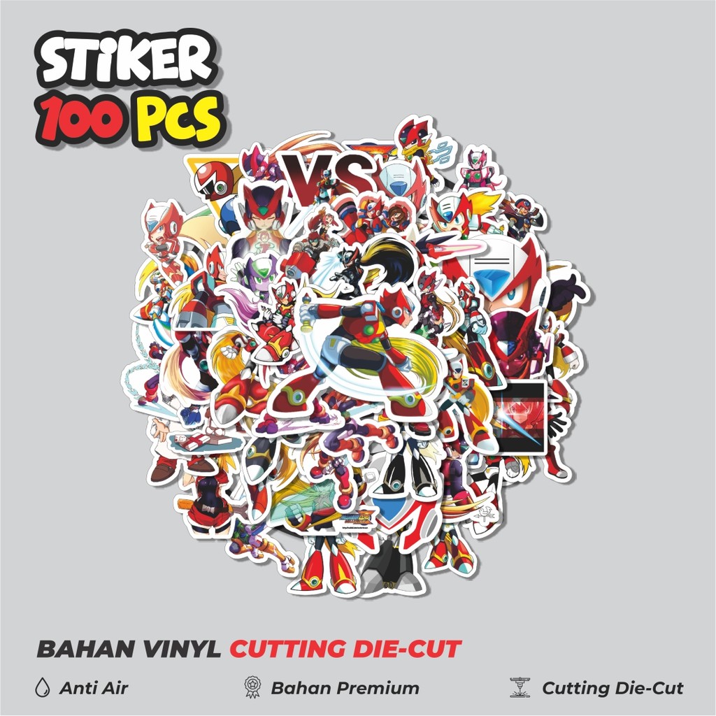

Terbaru! 50 pcs Stiker Capsom Series Megaman Zero Dekorasi Lucu Kreatif untuk Notebook, Skateboard, HP