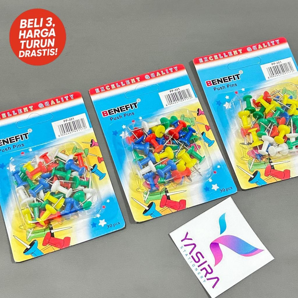 

30 PCS SATU PAD Push Pin Joyko PP-30 Jarum Tekan Benefit
