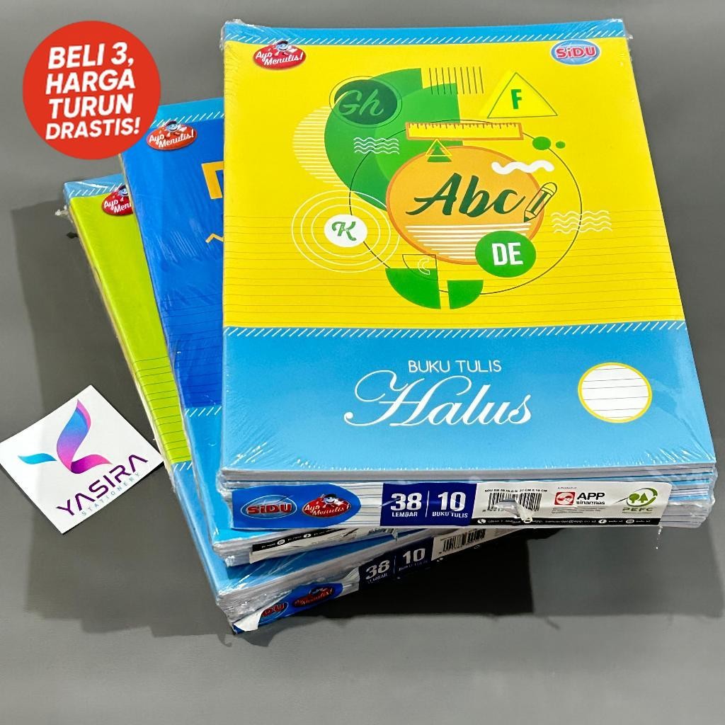 

10 PCS SATU PACK Buku Tulis Halus Sinar Dunia
