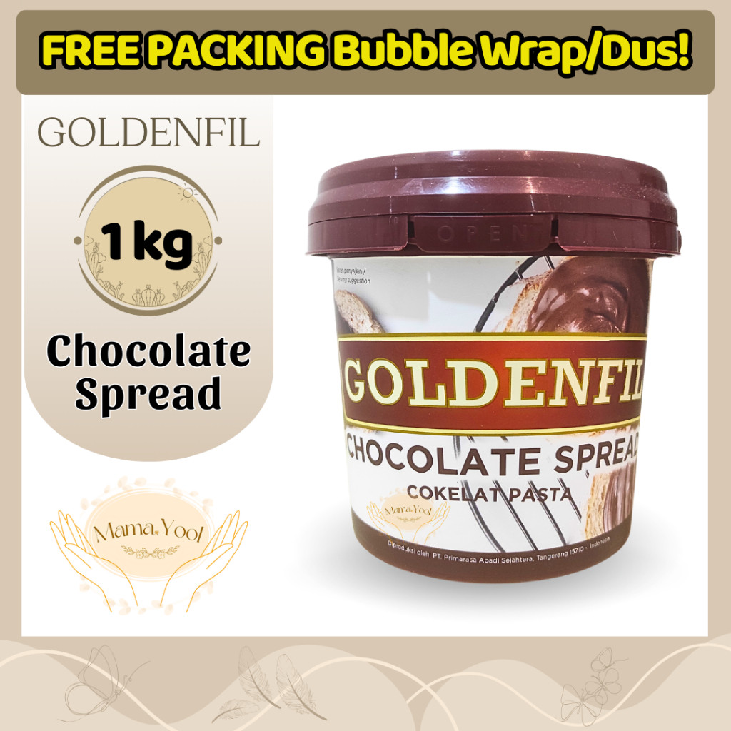 

MAMA.YOOL - Goldenfil Chocolate Spread 1 kg FREE PACKING / Filling Topping Selai Coklat Premium