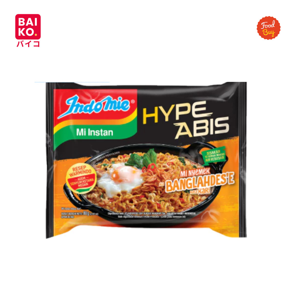

Indomie Hype Abis Mi Nyemek Ala Banglahdes Rasa Kari 80gr
