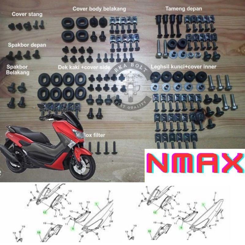 Cod/baut full body yamaha nmax old /baut fullset bodi nmax old 2016-2019