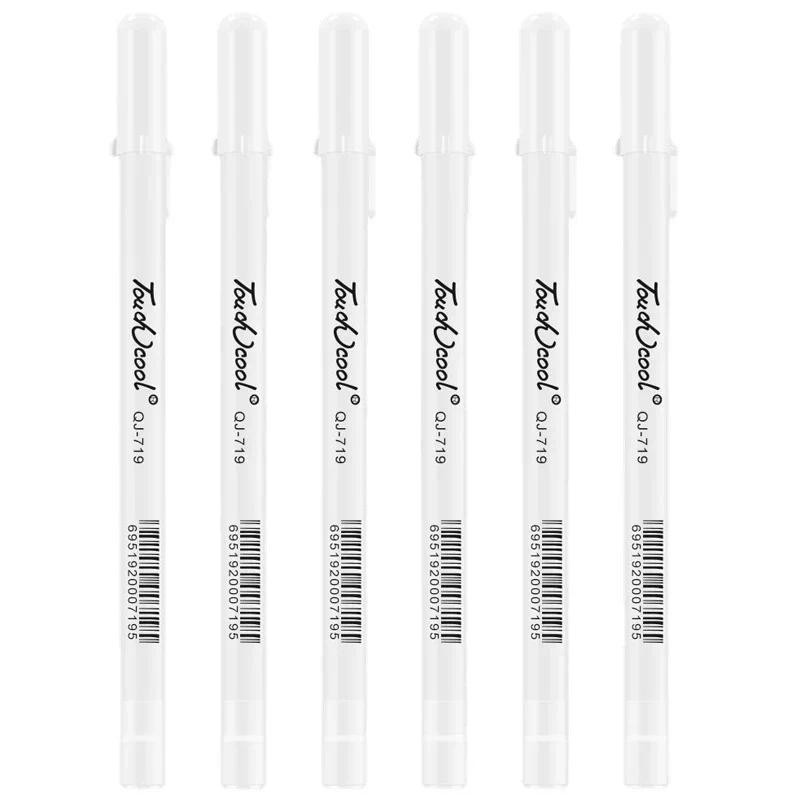 

5 PCS White Manga Marker Pens Set 0.8 mm Permanent ink Scrapbook Tire Pen Waterproof School supplies Stationery Art brush pen