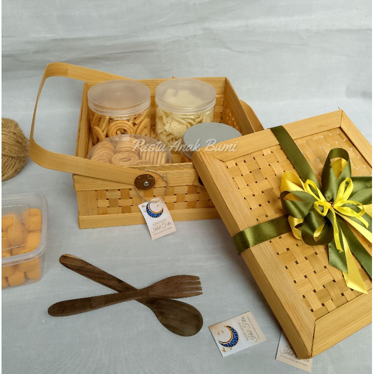 

( R25 ) B075 (Ramadhan Series) Rantang Kotak Susun 1 20cm, 25cm, 30cm Pita l rantang bambu kotakl wadah hampers l anyaman kotakl hampers lebaran l rantanmg kotakl wadah nasi l