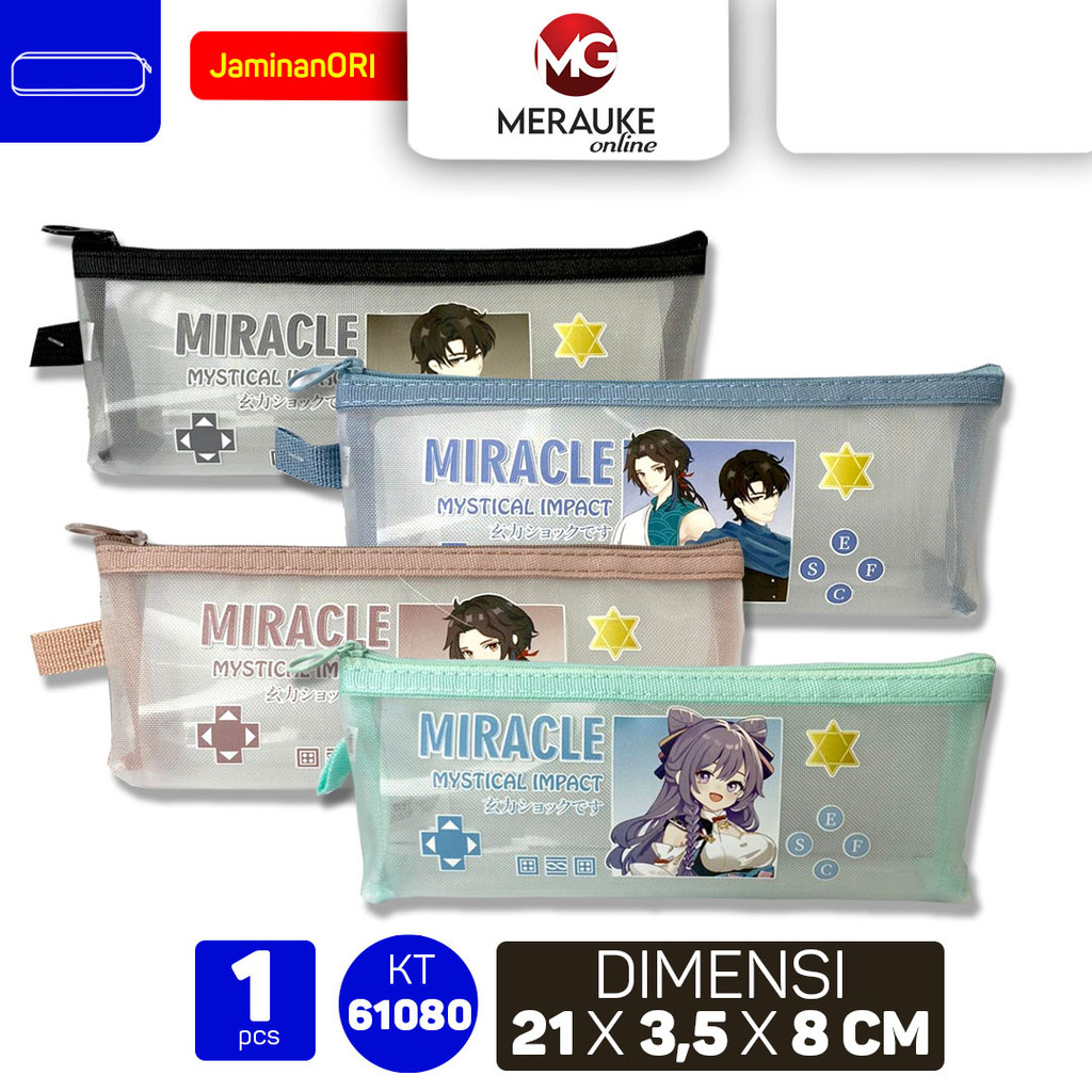 

KINHSHION Tempat Pensil Jaring Pencil Case Jala MIRACLE KT 61080