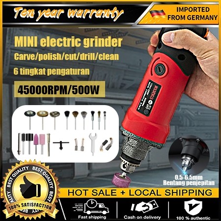 Diskoom mini grinder listrik SET 6 Kecepatan 45000RPM Mesin Jade Ukir Poles Listrik Alat Ukir bor po