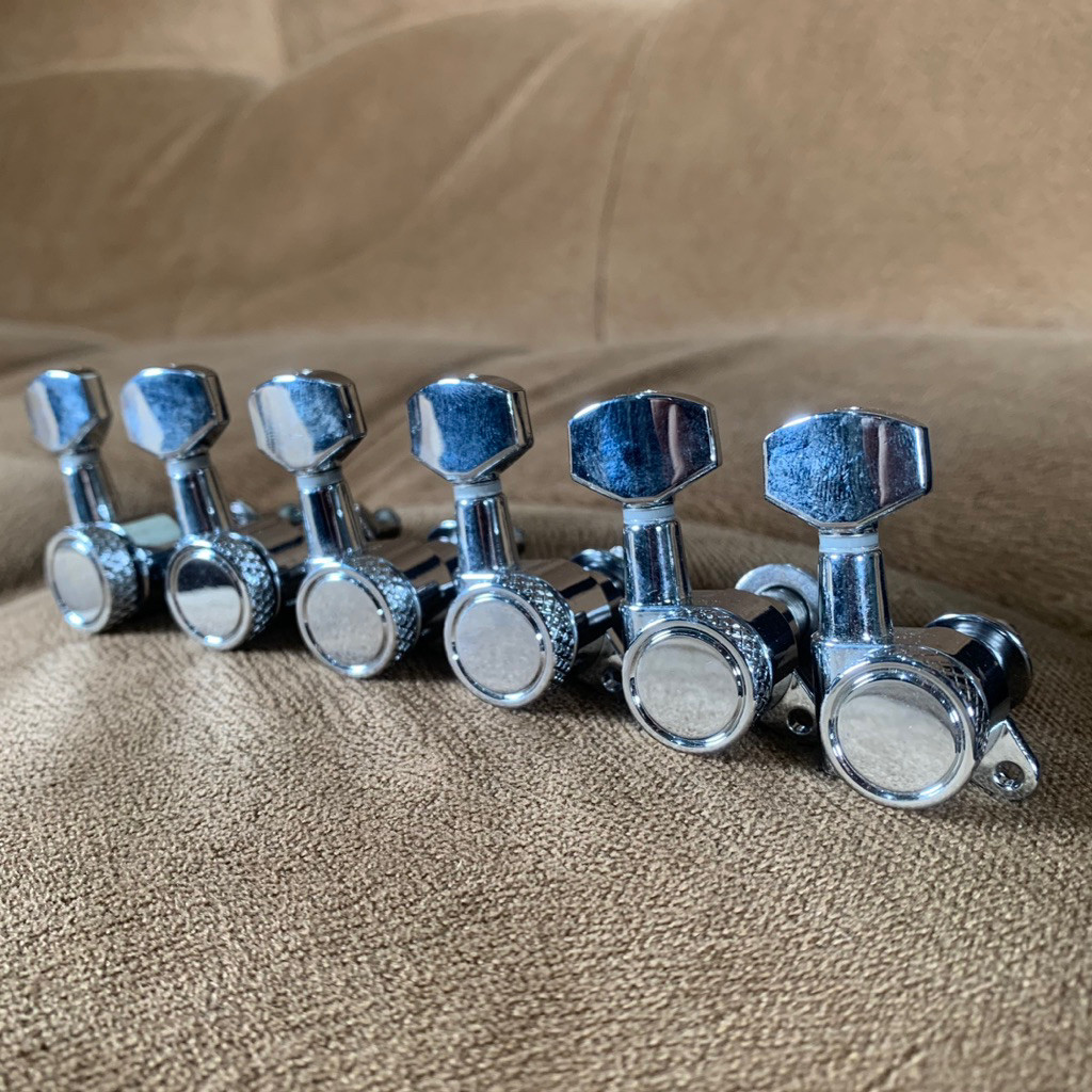 locking tuner dryer gitar locking crome 6 inline kanan original
