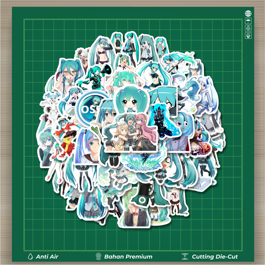

HOT 50 PCS STIKER Stiker Music Series Hatsune Miku Mix 6 Stiker Fashion Cars Decal Dingin Kartu Album Custom Vinyl Anti Air- Sticker Aesthetic Buku Journal Koper Casing HP Tablet Laptop Helm Motor Botol Minum