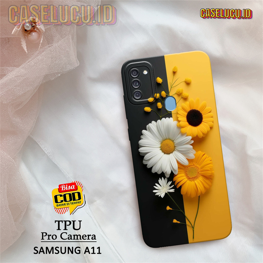 Casing Hp Samsung A11 Terbaru - Fashion Case Bunga - Case Samsung A11 - Soft Case Hp Samsung A11 - K