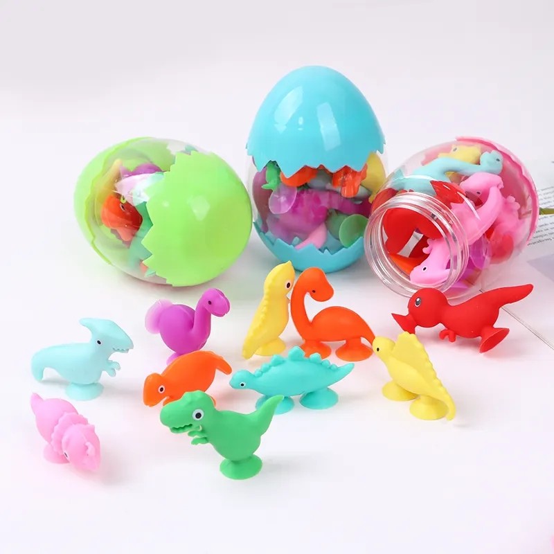 Animal Suction Cup Toy Silicone Building Block Suction Bath Toy Sensory Fidget Sucker Toy Constructi
